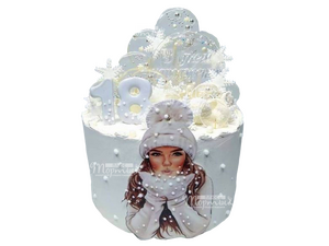 торт Зимние узоры
